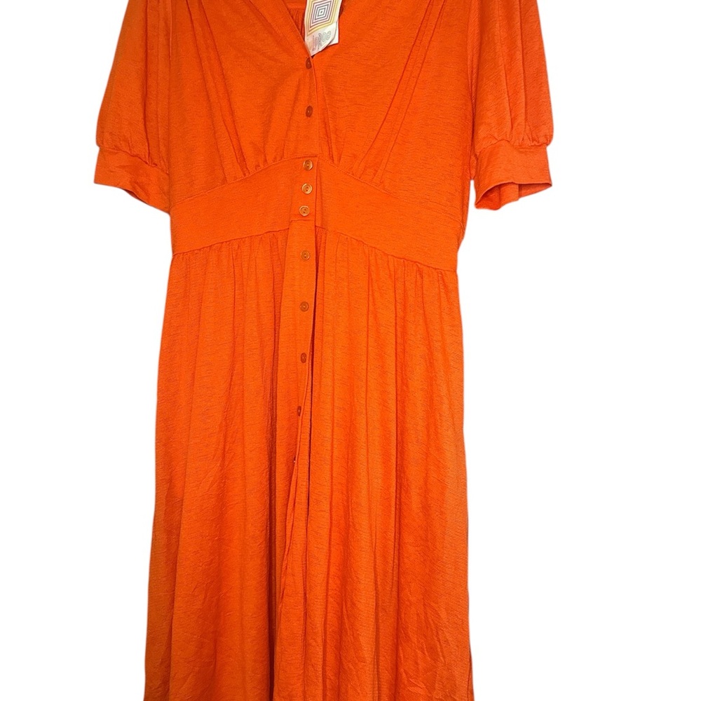 LuLaRoe Bright Orange Midi Dress